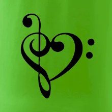 Houslový klíč srdce