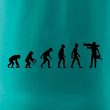 Evoluce dřevorubec - pila a kmen Evoluce dřevorubec - pila a kmen