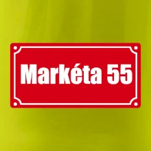 Jméno a věk - uliční cedule - červená