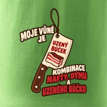 Vůně nafty dýmu a uzeného bůčku