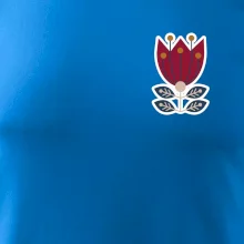 Folklor na prsu květina čtyřlistá