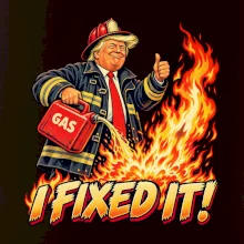 Donald Trump jako hasič I fixed it