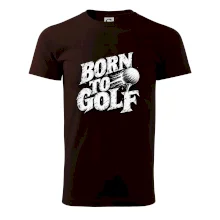 Born to golf černobílý drsný potisk