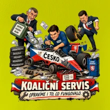Macinka opravuje závodní auto ČESKO