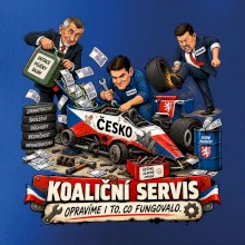 Macinka opravuje závodní auto ČESKO
