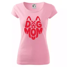 Dog mom nápis v hlavě