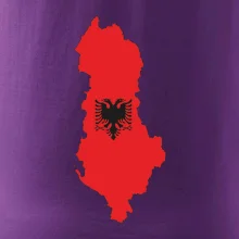Albánie mapa a znak