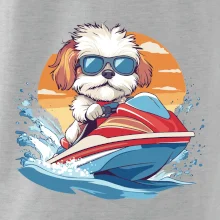 Bišonek na vodním skútru