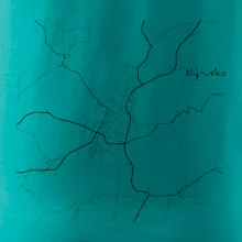 Černobílá mapa Nýrsko  340 22