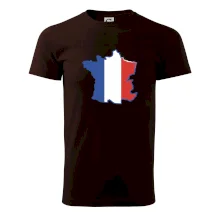 Francouzská vlajka mapa obrys