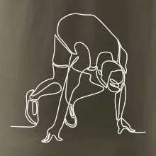 Běžec na startu jedním tahem