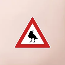 Dopravní značka - Pozor havran