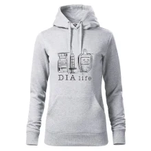 D I A life - kreslený insulin injekce a glukometr