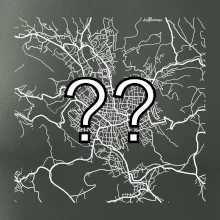 Mapy měst černobílé - Vaše město