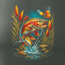 Obrázek pstruh a motýl