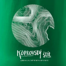 Kôprovský štít - vrstevnice v kruhu