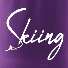 Skiing nápis lyžař