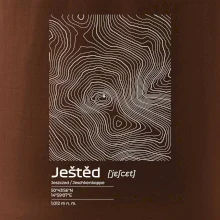 Ještěd - vrstevnice v obdélníku