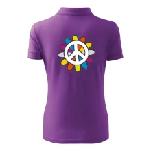 Peace symbol s kreslenou květinou