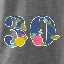 Květinové číslo kreslené - 30