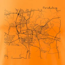 Mapy měst černobílé Pardubice