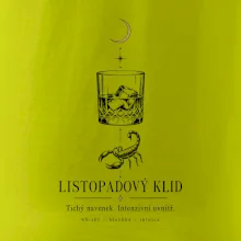 Listopadový klid whisky a štír linková kresba
