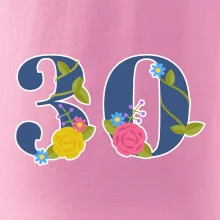 Květinové číslo kreslené - 30