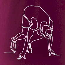 Běžec na startu jedním tahem