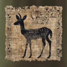 Egyptské hieroglyfy srnka