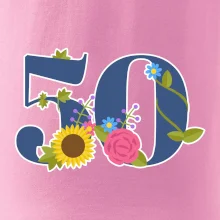 Květinové číslo kreslené - 50