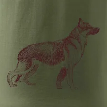 Německý ovčák -  kreslený skica