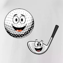 Parové triko - Golfová hůl a míček