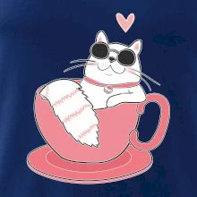 Hustá kočka v hrníčku