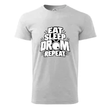 Eat sleep drum repeat - minimalistický bubenický slogan