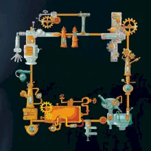 Steampunk barevná sestava Steampunk barevná sestava