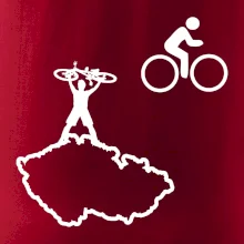 Mapa ČR + kolo na prsu