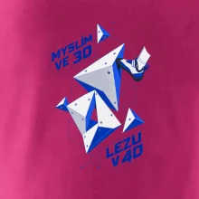 Bouldering myslím ve 3d lezu v 4d