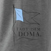 Tady jsem doma potápěčská vlajka Alfa s modrým polem