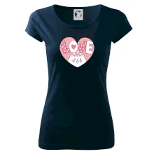 Kočka love - růžové srdce