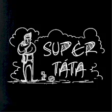 Kreslený nápis super táta