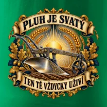 Posvátný pluh s pšeničnou svatozáří