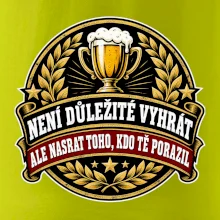 Není důležité vyhrát - pivní pohár a zlatý vavřín