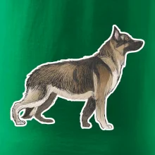 Německý ovčák - hnědý kreslený