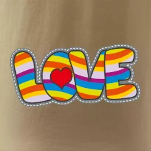 Love nápis duhový