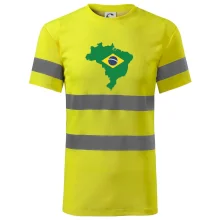 Brazílie vlajka v mapě Brazílie vlajka v mapě