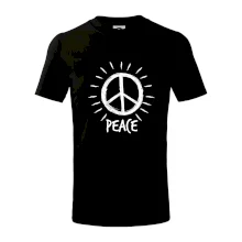 Peace symbol černobílý