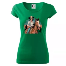 Cowgirl vintage na koni