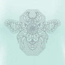 Steampunk včela černobílá