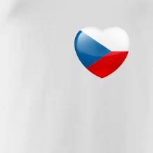 Česká vlajka srdce - pravé prso