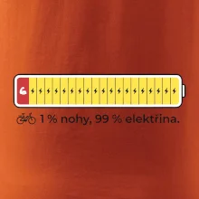 1 % nohy, 99 % elektřina